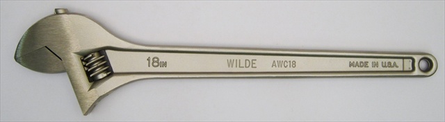Wilde Tool Awc18/cs 18 Adjustable Wrench-plated Carded
