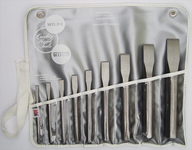 Wilde Tool Cc 5.np/vp 5-piece Cold Chisel Set Natural Finish-vinyl Pouch