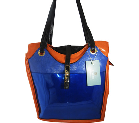Ashlyn2blu Blue Handbag With Top Zip Closure