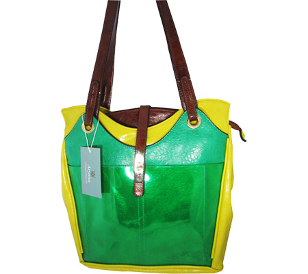 Ashlyn2grn Green Handbag With Top Zip Closure
