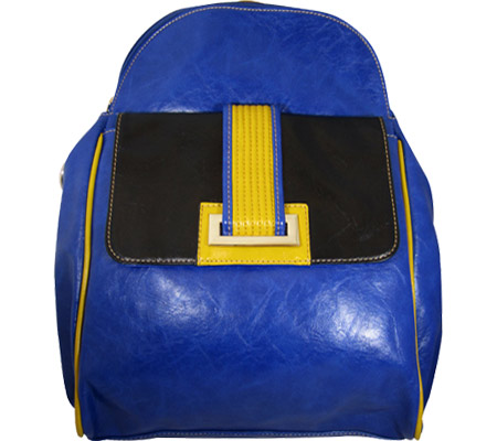 Bita1blu Junior Womens Blue Front Pocket Top Zipper Bita Backpack