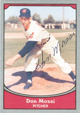 22488 Don Mossi Autographed Baseball Card Cleveland Indians 1990 Pacific Baseball Legends No. 95