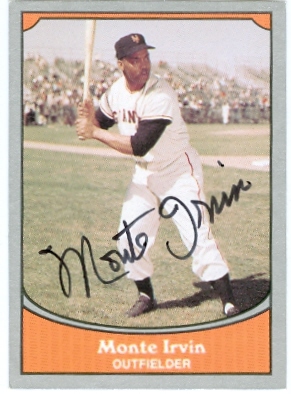 22495 Monte Irvin Autographed Baseball Card New York Giants 1990 Pacific Baseball Legends Card