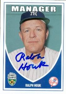 22572 Ralph Houk Autographed Baseball Card New York Yankees 2002 Topps Super Team No. 58