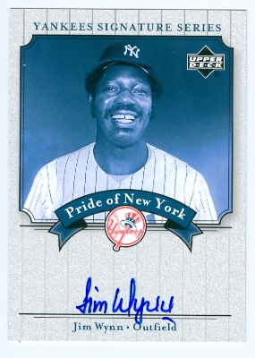 22769 Jim Wynn Autographed Baseball Card New York Yankees 2003 Yankees Signature Series Card