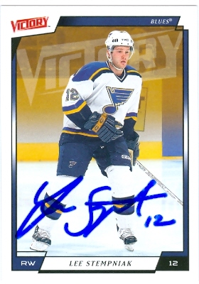 23535 Lee Stempniak Autographed Hockey Card St. Louis Blues 2006 Ud Victory No. 170