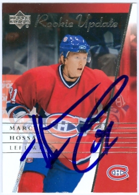24542 Marcel Hossa Autographed Hockey Card Montreal Canadiens