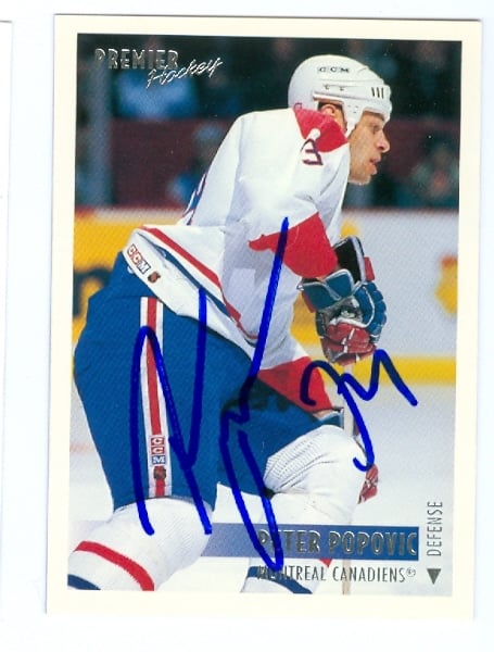 24563 Peter Popovic Autographed Hockey Card Montreal Canadiens