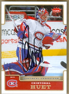 24568 Christobal Huet Autographed Hockey Card Montreal Canadiens