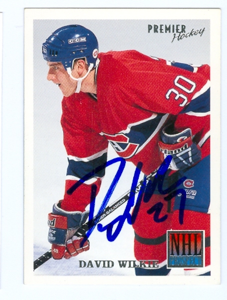 24576 David Wilkie Autographed Hockey Card Montreal Canadiens