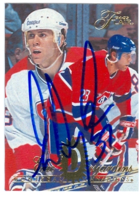24600 Eric Desjardins Autographed Hockey Card Montreal Canadiens