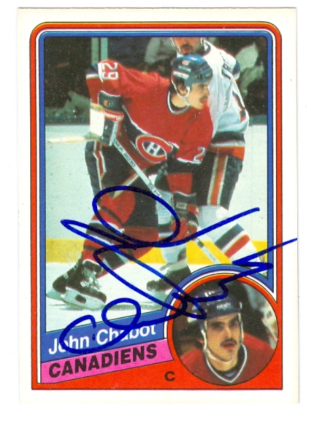 24612 John Chabot Autographed Hockey Card Montreal Canadiens