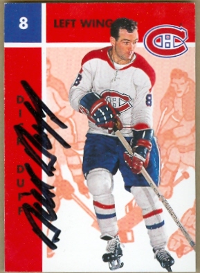 24619 Dick Duff Autographed Hockey Card Montreal Canadiens