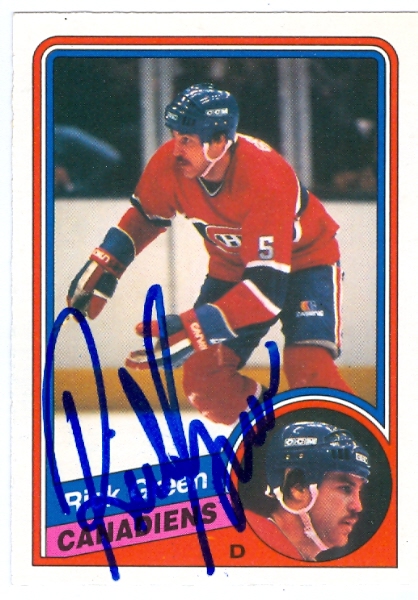24637 Rick Green Autographed Hockey Card Montreal Canadiens