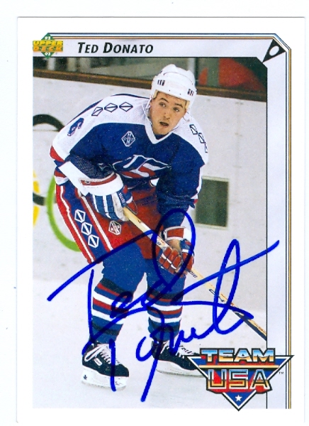 24956 Ted Donato Autographed Hockey Card Team Usa