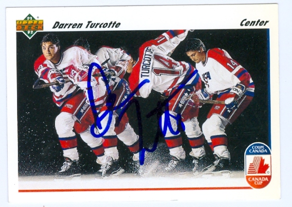 24988 Darren Turcotte Autographed Hockey Card Team Usa