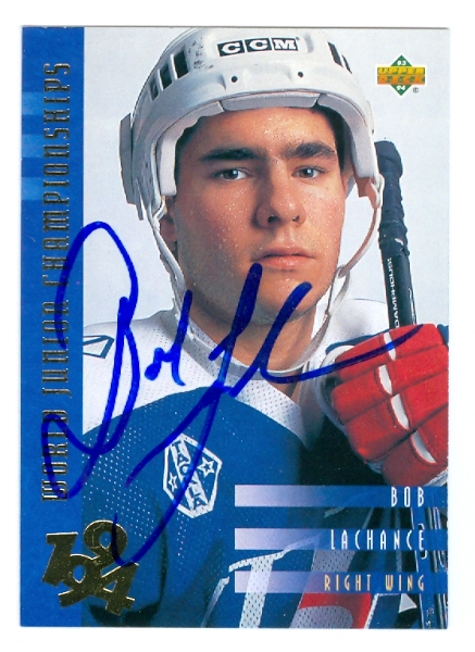 24998 Bob Lachance Autographed Hockey Card Team Usa