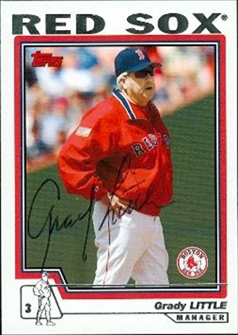 37457 Grady Little Autographed Baseball Card Boston Red Sox 2003 Topps No. 271