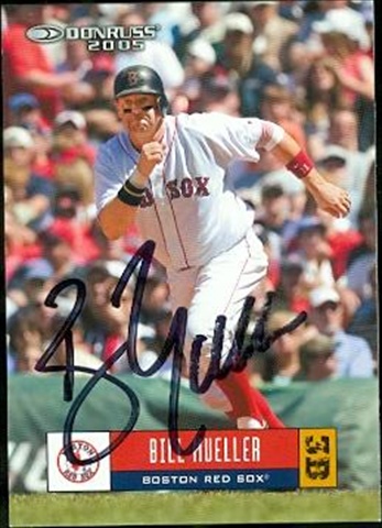 37475 Bill Mueller Autographed Baseball Card Boston Red Sox 2005 Donruss No. 115