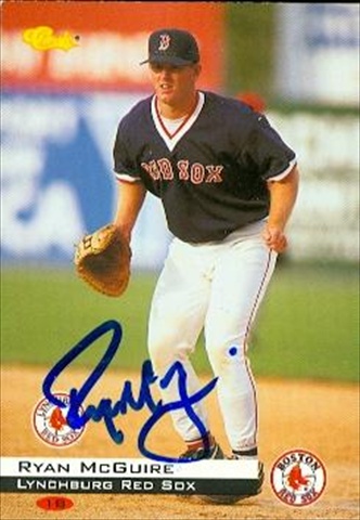 37477 Ryan Mcguire Autographed Baseball Card Boston Red Sox 1994 Classic No. 185