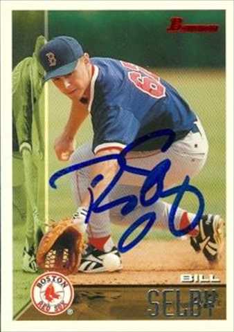 37600 Bill Selby Autographed Baseball Card Boston Red Sox 1995 Bowman No. 63