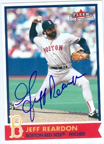 37603 Jeff Reardon Autographed Baseball Card Boston Red Sox 2001 Fleer Red Sox 100Th No. 28