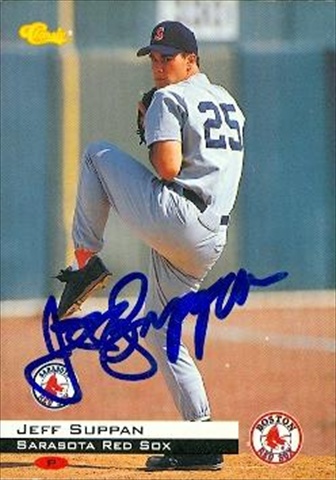 37611 Jeff Suppan Autographed Baseball Card Boston Red Sox 1994 Classic No. 183