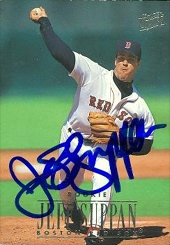 37613 Jeff Suppan Autographed Baseball Card Boston Red Sox 1996 Fleer Ultra No. 322