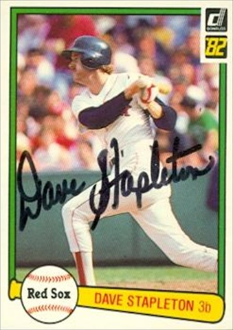 37616 Dave Stapleton Autographed Baseball Card Boston Red Sox 1982 Donruss No. 208