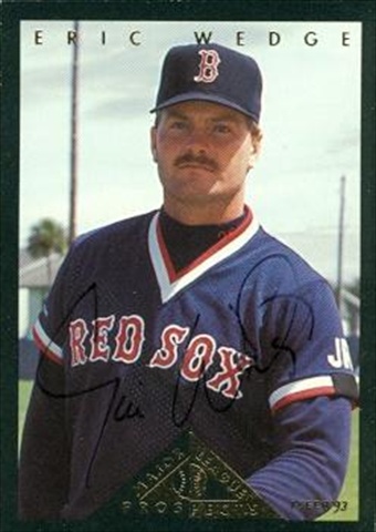 37653 Eric Wedge Autographed Baseball Card Boston Red Sox 1993 Fleer Prospects No. 12