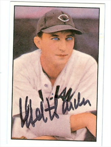 37670 Mel Harder Autographed Baseball Card Cleveland Indians 1983 Diamond Classics Big League Collectibles No. 91 67
