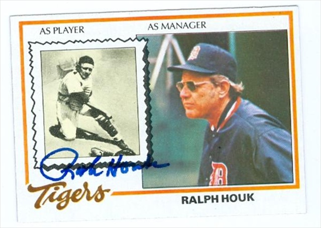 37678 Ralph Houk Autographed Baseball Card Detroit Tigers 1978 Topps No. 684 67