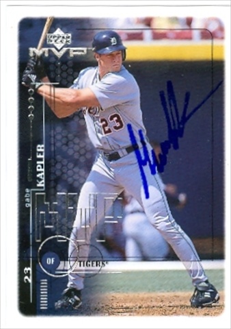 37727 Gabe Kapler Autographed Baseball Card Detroit Tigers 1999 Upper Deck Mvp No. 75 67
