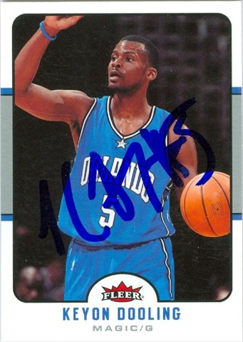 43629 Keyon Dooling Autographed Basketball Card Orlando Magic 2006 Fleer No .138