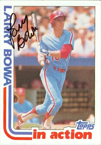 45173 Larry Bowa Autographed Baseball Card Philadelphia Phillies 1982 Topps No .516