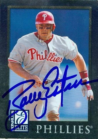 45347 Bobby Estalella Autographed Baseball Card Philadelphia Phillies 1998 Donruss Elite No .96