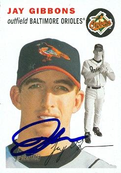 50609 Jay Gibbons Autographed Baseball Card Baltimore Orioles 2003 Topps Heritage No .66