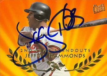 50643 Jeffrey Hammonds Autographed Baseball Card Baltimore Orioles 1995 Fleer Ultra Standouts No .7