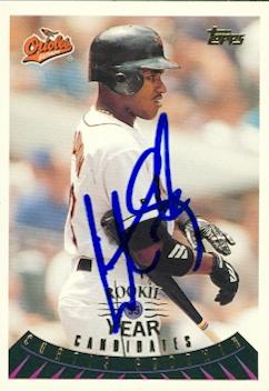 50669 Curtis Goodwin Autographed Baseball Card Baltimore Orioles 1995 Topps Traded No .109T