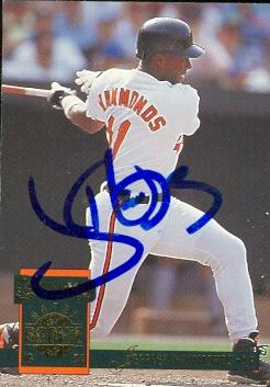 50670 Jeffrey Hammonds Autographed Baseball Card Baltimore Orioles 1994 Donruss Rated Rookie No .629