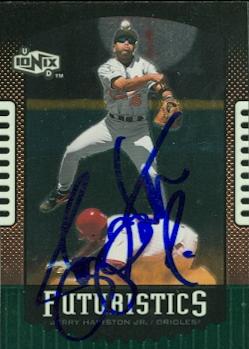 50709 Jerry Hairston Jr. Autographed Baseball Card Baltimore Orioles 2000 Upper Deck Futuristics No .88