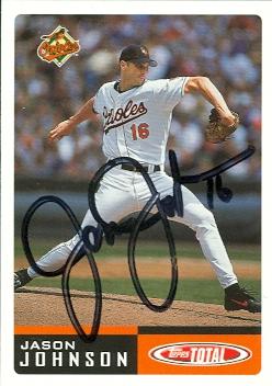 50730 Jason Johnson Autographed Baseball Card Baltimore Orioles 2002 Topps Total No .792