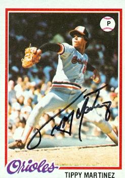 50801 Tippy Martinez Autographed Baseball Card Baltimore Orioles 1978 Topps No .393