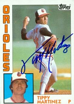 50807 Tippy Martinez Autographed Baseball Card Baltimore Orioles 1984 Topps No .215