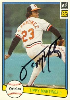 50811 Tippy Martinez Autographed Baseball Card Baltimore Orioles 1982 Donruss No .205