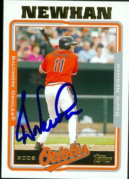 50824 David Newhan Autographed Baseball Card Baltimore Orioles 2005 Topps No .436