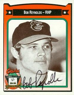 50840 Bob Reynolds Autographed Baseball Card Baltimore Orioles 1991 Sga No .378