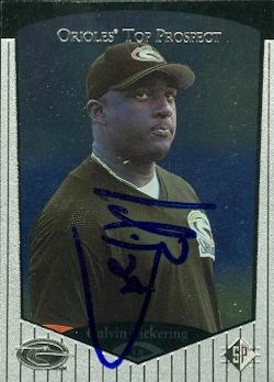 50852 Calvin Pickering Autographed Baseball Card Baltimore Orioles 1997 Upper Deck Sp No .27