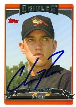 50855 Chris Ray Autographed Baseball Card Baltimore Orioles 2006 Topps No .193