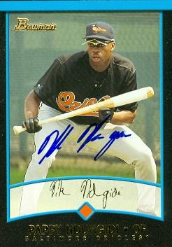 50860 Pappy Ndungidi Autographed Baseball Card Baltimore Orioles 2001 Bowman No .226